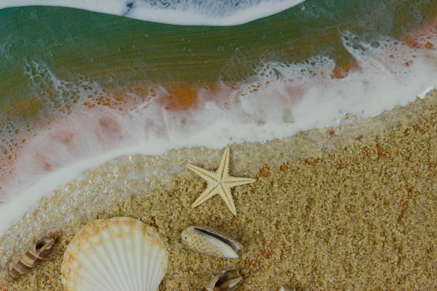 Resina su Legno: Sabbia e Mare