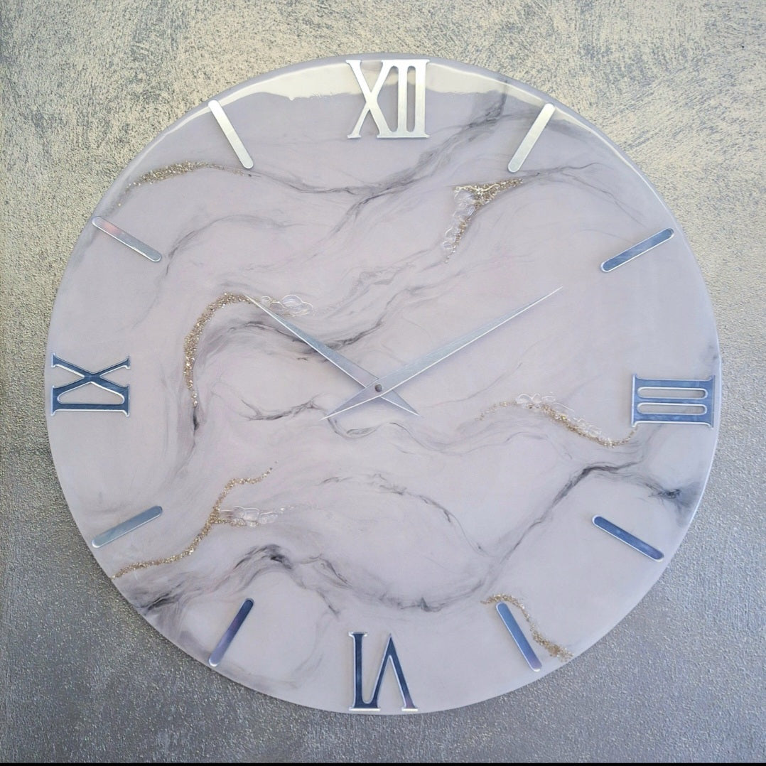 Orologio: Silver Marble