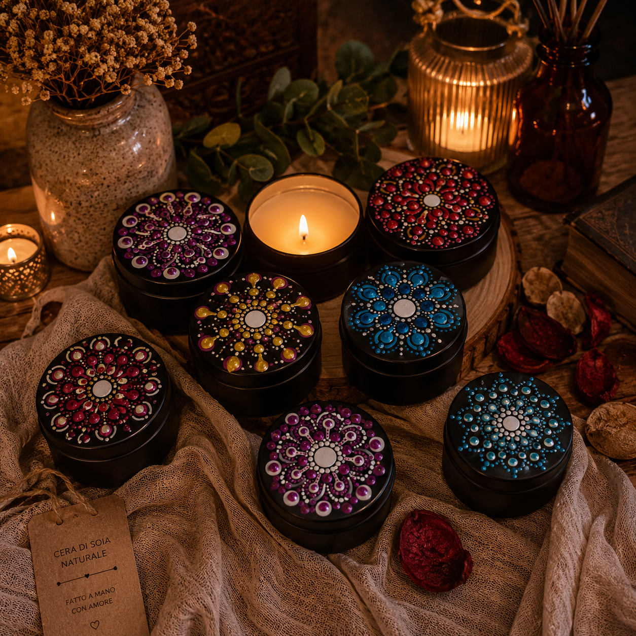 Candele: Cera di Soia in Barattolo