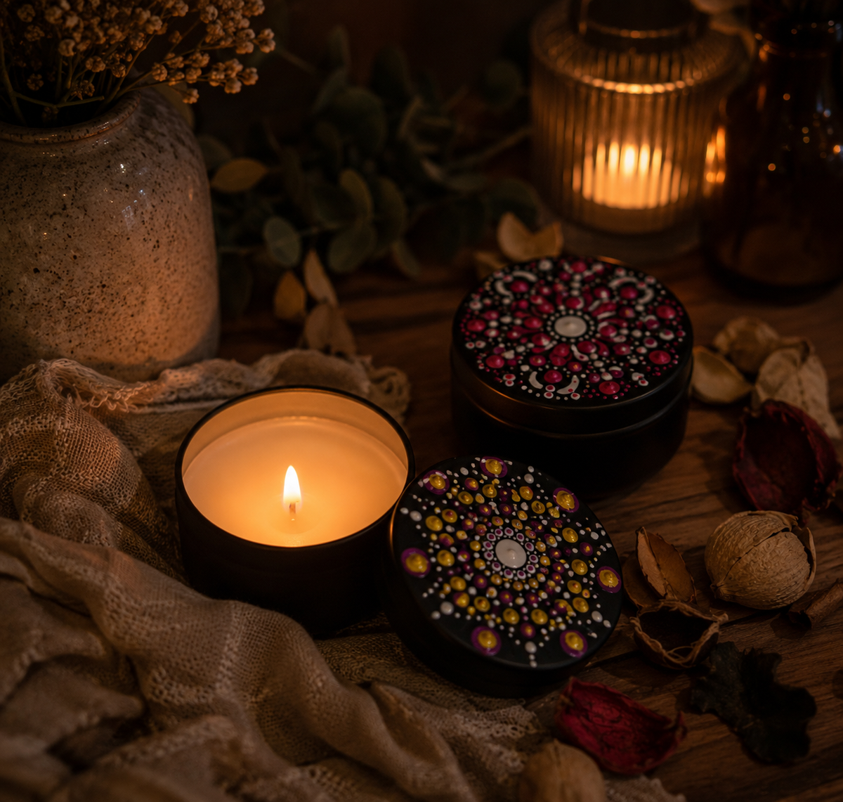 Candele: Cera di Soia in Barattolo