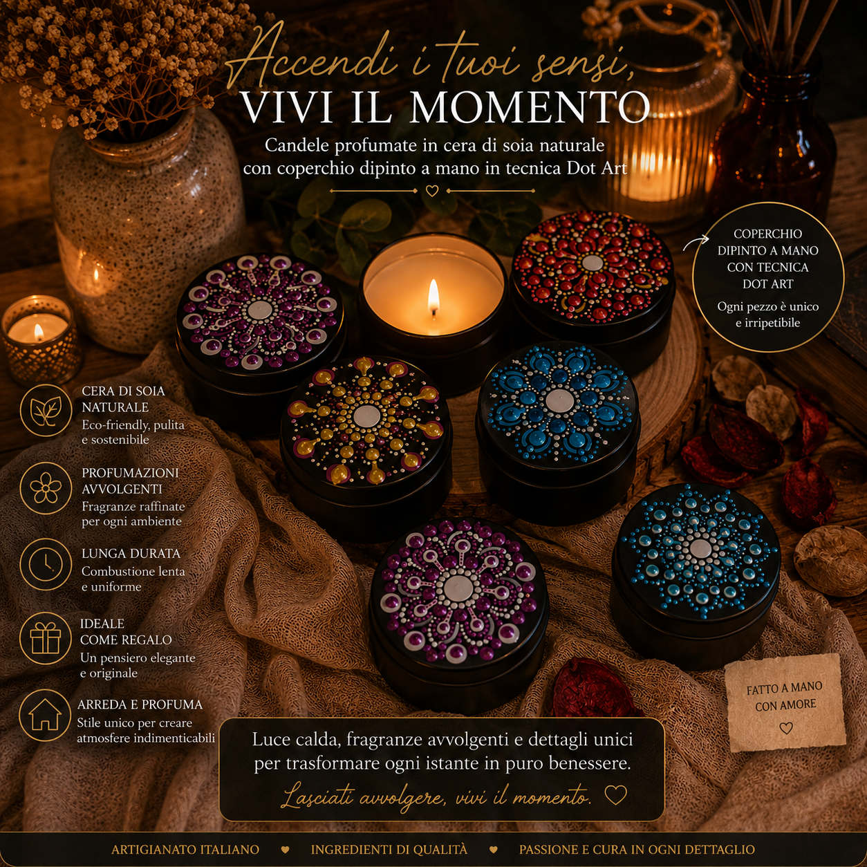 Candele: Cera di Soia in Barattolo